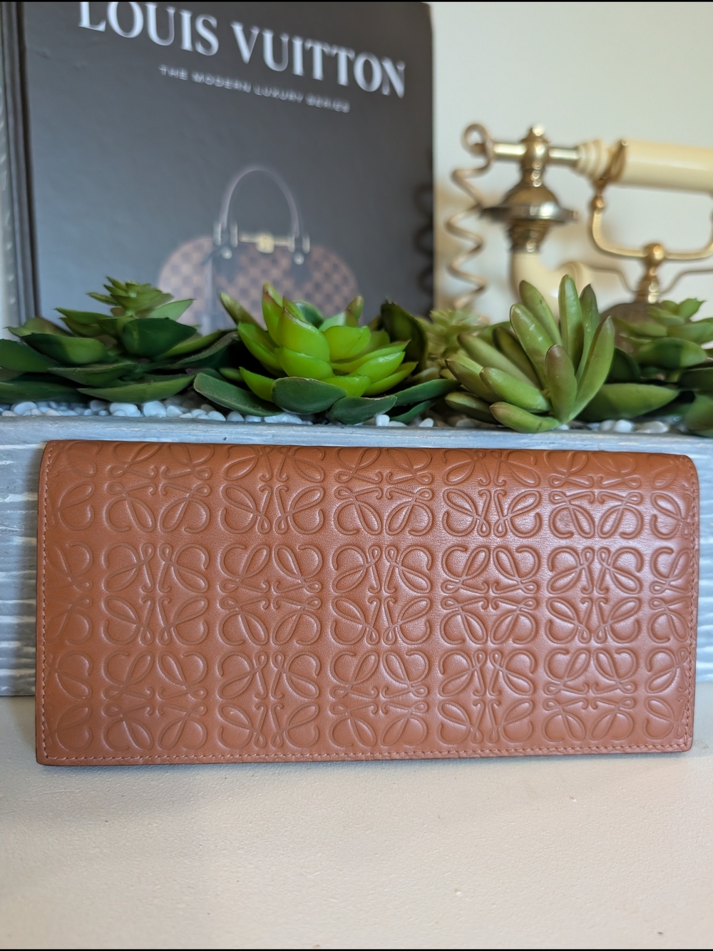 Loewe Embossed Leather Card Holder